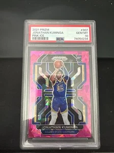 2021-22 Panini Prizm Ghiaccio Rosa Jonathan Kuminga #307 PSA 10 GEM MT Rookie RC - Foto 1 di 2
