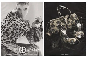 2007 original 2 piezas Giorgio Armani para mujer moda ropa y accesorios anuncio impreso - Imagen 1 de 3
