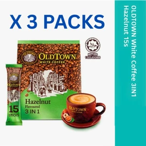 3X Auténtico Old Town 3 en 1 Instantáneo Avellana Blanco Café Desayuno años 15 x 38 g - Imagen 1 de 9