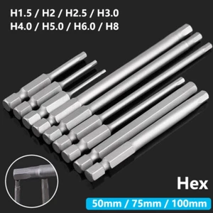 H1.5 - H8 Hex Key Allen Bit Set Quick Change Connect Impact Driver Power Drill - Picture 1 of 12