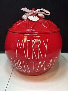 "Adorno de Feliz Navidad Rae Dunn 2022 bote/tarro de galletas grande 11""" - Imagen 1 de 5