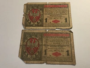 Banknote Polen 2 x 1 Marki 1917 (42-40) - Bild 1 von 2
