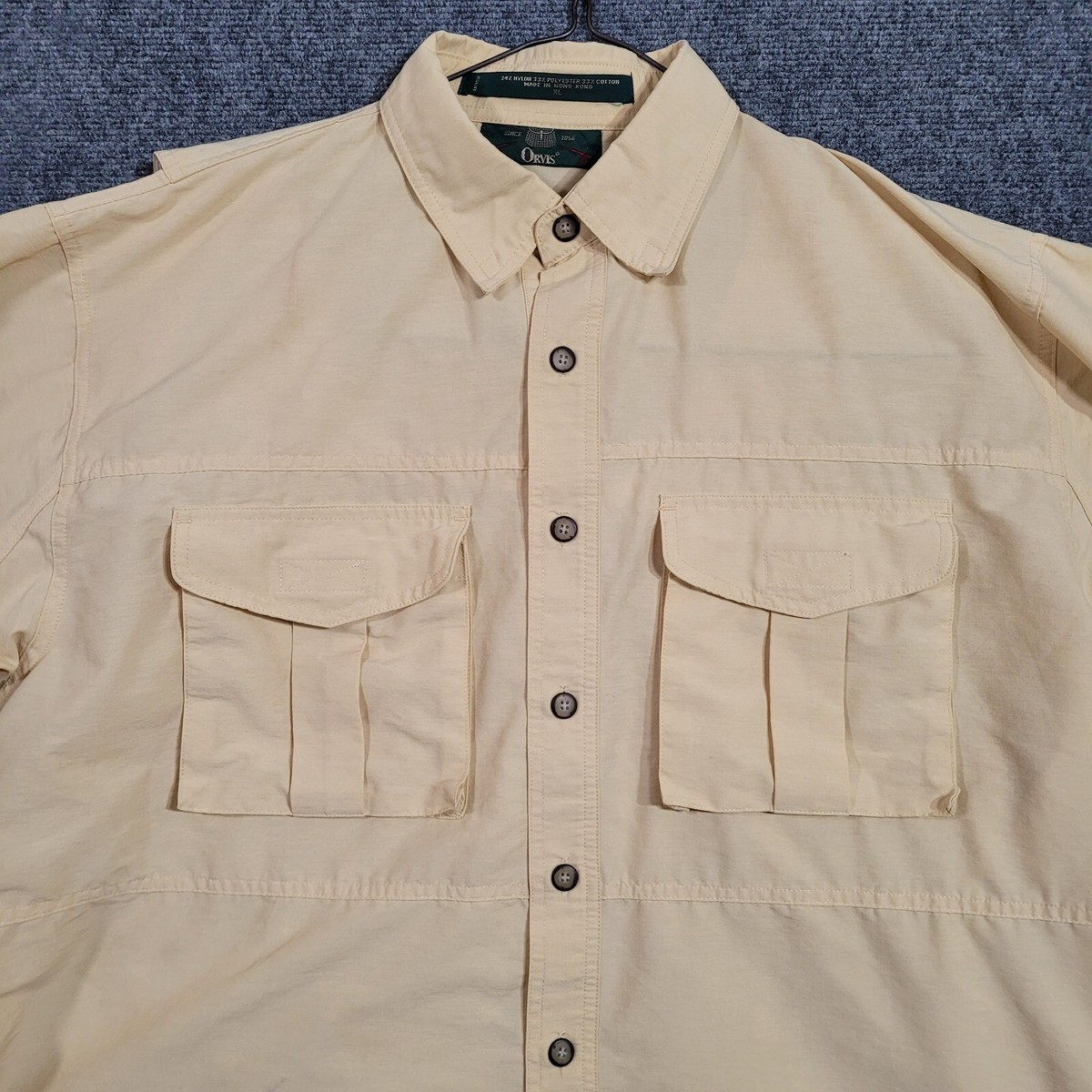 Orvis Nylon Long Sleeve Casual Button-Down Shirts for Men