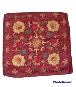 vintage embroidered Hand Made cushion cover  design  53x49cm-083 - Picture 1 of 9