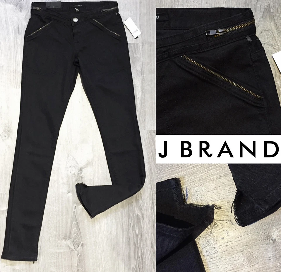 J BRAND Houlihan Mid Rise SKINNY Crop Cargo Pants Ripped Chrome 24