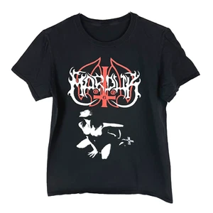 Vintage Marduk T Shirt F**k Me Jesus 1990s Swedish Black Metal Double Sided MED - Picture 1 of 9