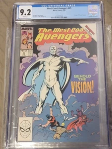West Coast Avengers #45 CGC 9.2 (1989) - 1ª aplicación de White Vision - Imagen 1 de 9