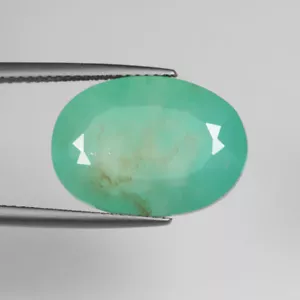 14,51 ct SELTEN LEUCHTEND BLAU GRÜN NATÜRLICHER CHALCEDON LOSE EDELSTEINE siehe Vdo 1159 - Bild 1 von 2
