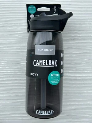 CAMELBAK Eddy+ Charcoal Grey 1L / 32oz Water Bottle w/ straw - Tritan Renew