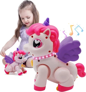 Unicorn Toys for Girls, Unicorn Gifts for 2 3 4 5 6 Year Old Girls, Interactive - Picture 1 of 6