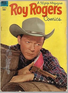 Roy Rogers, Dell Comic 1953,  Feb. 10 cents,  Post's Sugar Crisp cereal Ad back - Picture 1 of 2
