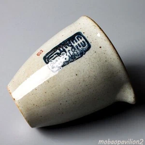 Zen Hand Painted Pottery Fair Cup Chinese Blue Tea Mugs Kung Fu Vintage Tea - Picture 1 of 11