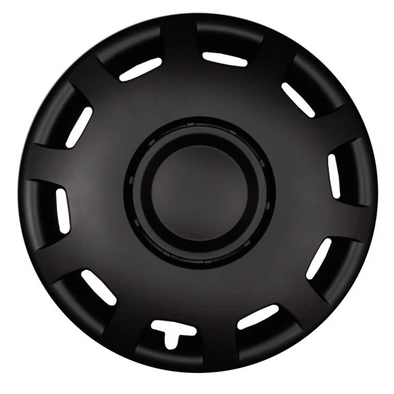 4x PREMIUM DESIGN Wheel Trims Hub Caps "Granite" 15 INCH #75 in Matte Black - Image 1 of 1