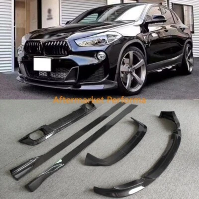 SE ADAPTA A BMW X2 F39 FIBRA DE CARBONO REAL LABIO DELANTERO TRASERO DIFUSOR FALDONES LATERALES ALERÓN Foto 1 de 4