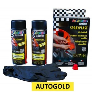 Kit vernice removibile 2 x 400ml NERO OPACO wrapping + guanti + testina - Imagen 1 de 1