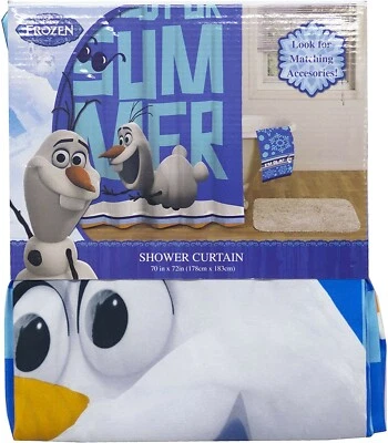 迪士尼冰雪奇缘奥拉夫野生夏季浴帘 70 英寸 x 72 英寸 — 第 1/2 张图片