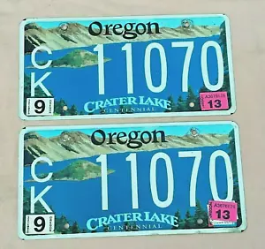 Oregon License Plates # CK 11070 EXPIRED 3yrs Crater Lake National Park - Picture 1 of 6
