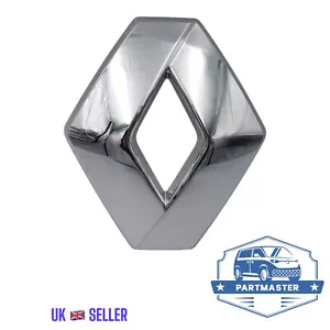 FRONT GRILLE BUMPER DIAMOND SILVER BADGE FOR RENAULT TRAFIC 3 2014-2019 MASTER 3 - Picture 1 of 4