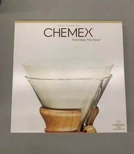 CHEMEX Unfolded Circle Filters!  100-Pack FP-1, Classic Pourover Coffee Filter - Picture 1 of 7