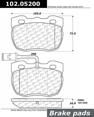 Pastilla de freno de disco delantera Centric para Land Rover Range Rover 1990-1995 (102.05200) Foto 1 de 4