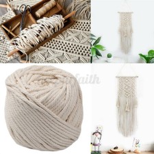 39FT 12mm Macrame Rope 3 Strand Natural Cotton Twisted Cord DIY Handcraft String