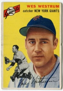 1954 Topps #180 Wes Westrum New York Giants - Picture 1 of 2