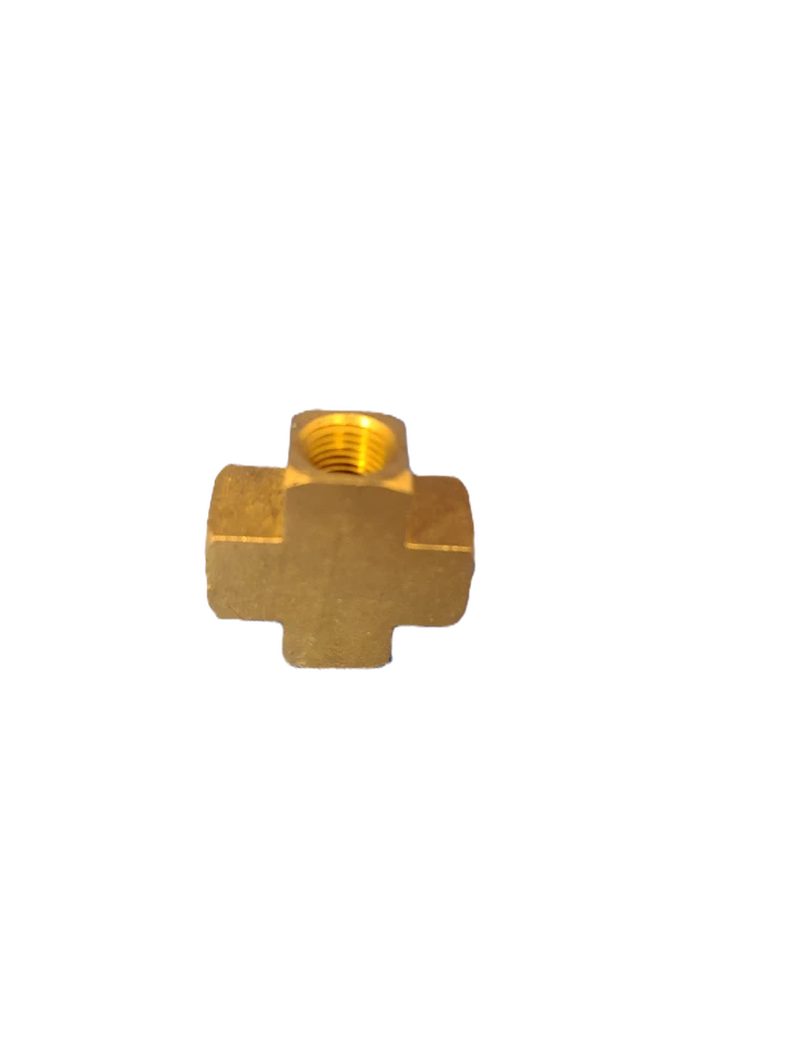 1/4  Brass Pipe Cross - Image 1 of 2