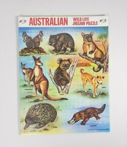 New - Vintage 1980's Australian Wild Life Jigsaw Puzzle Tray 60 Pieces Fauna 
