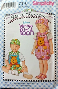 Simplicity Sewing Pattern 7197 Babies Toddlers Xsm-Lrg Romper Shirts and Hats - Picture 1 of 5