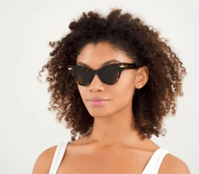 Очки солнцезащитные Bottega Veneta BV1004S Havana/коричневые кошачий глаз - Изображение 1 из 4