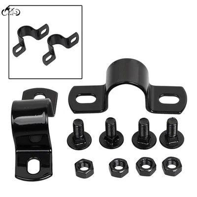 Black Iron Rear Fender Mount U-Clamp For Harley EL Hydra Glide FL FLEF FLH UL US - Image 1 of 4