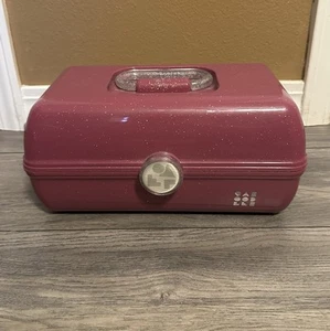 Caboodles On-The-Go Girl vintage large makeup case organizer - Pink / Purple - Picture 1 of 7
