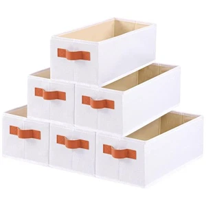 Fabric Storage Boxes, Foldable Bins With Handles, Wardrobe Baskets for Organi... - Picture 1 of 8