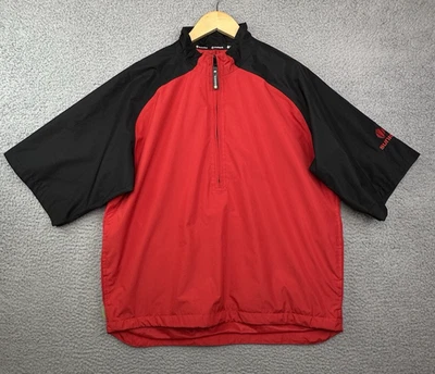 Sunice Typhoon Golf Jacket Mens Small Red/Black Short Sleeve 1/2 Zip Pullover - Image 1 of 4