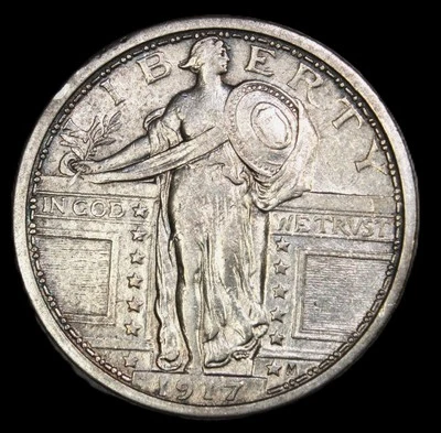 25C Tipo 1 Standing Liberty Quarter 1917 - elección sin circular/envío gratuito - jam401 Foto 1 de 2