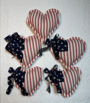 Enchimentos de tigela de coração vermelho americana ~ Bandeja em camadas dobras ~ Conjunto de 5 - Imagem 1 de 4