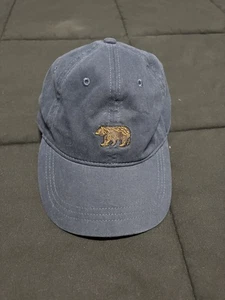 J.Crew Papa Mütze marineblau Bär bestickt Strapback Kappe verstellbar Baumwolle - Bild 1 von 3