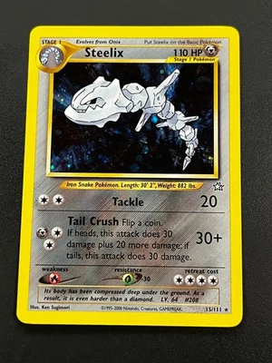 Steelix 15/111 - Neo Genesis Holo Rare Vintage WOTC Pokemon TCG Card NM - Image 1 of 4