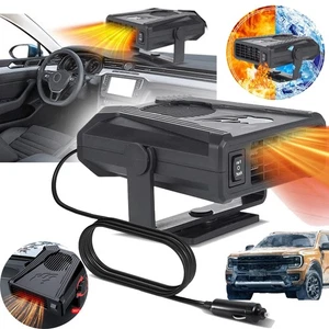 2 in1 Auto Heizlüfter 12V 300W KFZ Zusatzheizung Keramik Heizer Scheibenenteiser - Bild 1 von 16