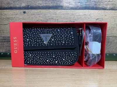 RARO - Guess Mini Bolso Bandolera F9375159 NEGRO Diamante Sandria Mini - Nuevo Foto 1 de 4