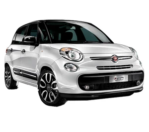 FIAT 500L 2015 MASSGESCHNEIDERTE SITZBEZÜGE KOMPLETT GRAU MIT WEISSEN PUNKTEN - Bild 1 von 9