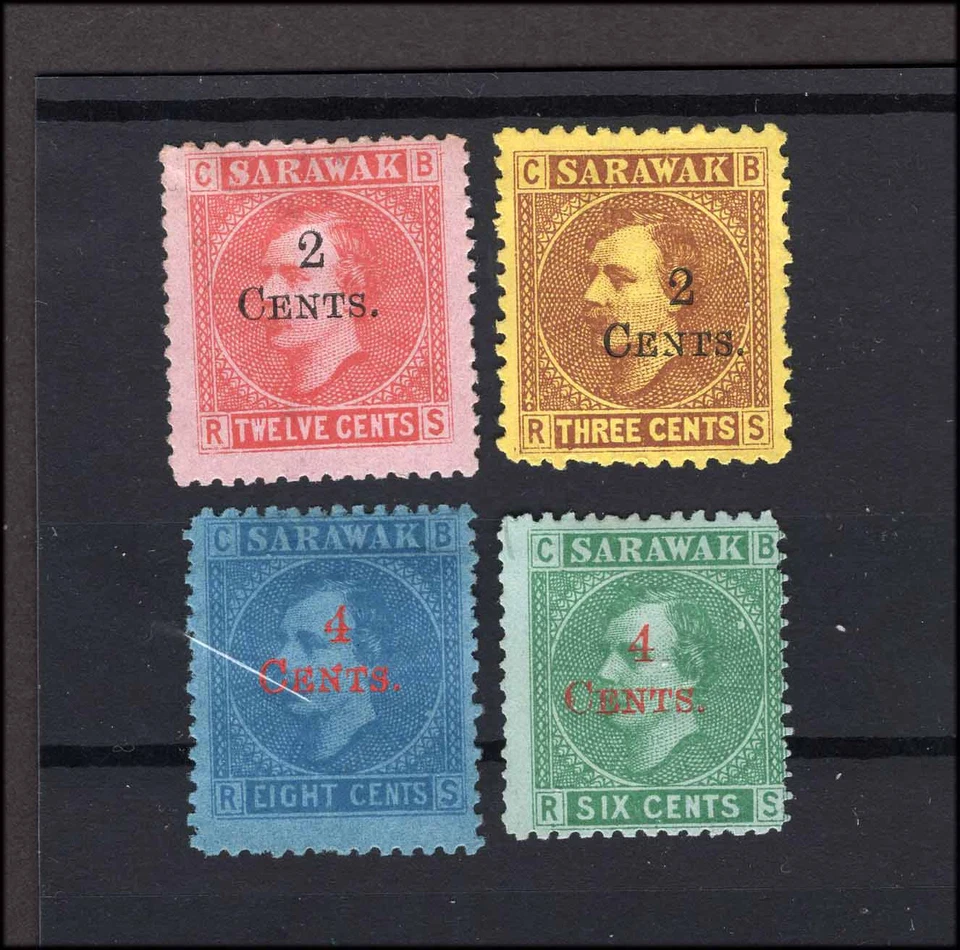 M27538 Sarawak 1899 Opts Sg 32/5 m/m Cat 75 £ Foto 1 de 1