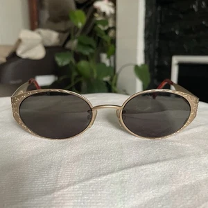 Vintage 90’s Kenzo Sunglasses Japan Eyeglasses Yakuza Oval Gold Nigo Rare - Picture 1 of 7