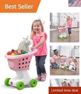 Carrello della spesa rosa Little Helper's, playset per bambini - Foto 1 di 9