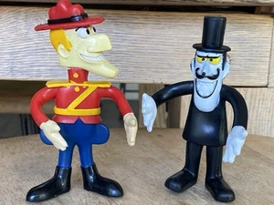 WHAM-O Rocky & BULLWINKLE DUDLEY DO RIGHT AND SNIDELY WHIPLASH BENDY FIGURES - Picture 1 of 15