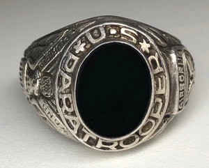 Sterling Silber Herrenring U.S.Paratrooper 11th Airborne Division Siegelring - Bild 1 von 23