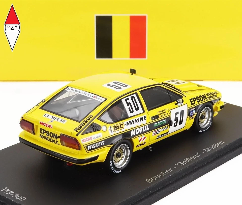 1/43 SPARK ALFA ROMEO ALFETTA GTV6 TEAM LUIGI RACING N 50 24h SPA 1984 - Immagine 1 di 2