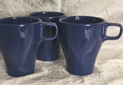 Juego IKEA Gres Furgrik Azul Oscuro #3 Tazas #19894 8.5 OZ Caja Fuerte DW y MW Usado en Excelente Condición... Foto 1 de 4