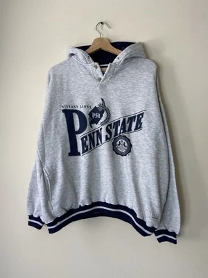 Sudadera con Capucha Gris NCAA Penn State Nittany Lions Años 90 De Colección - Grande Foto 1 de 4