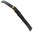 10mm Morellato Black Genuine Leather Bison Grain Stitched Watch Band Regular 826